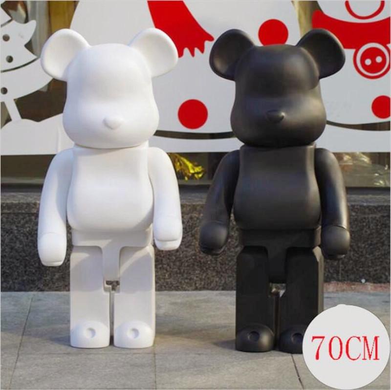 

HOT 1000% 70CM Bearbrick Evade glue Black. white and red bear figures Toy For Collectors Be@rbrick Art Work model decorations kids gift