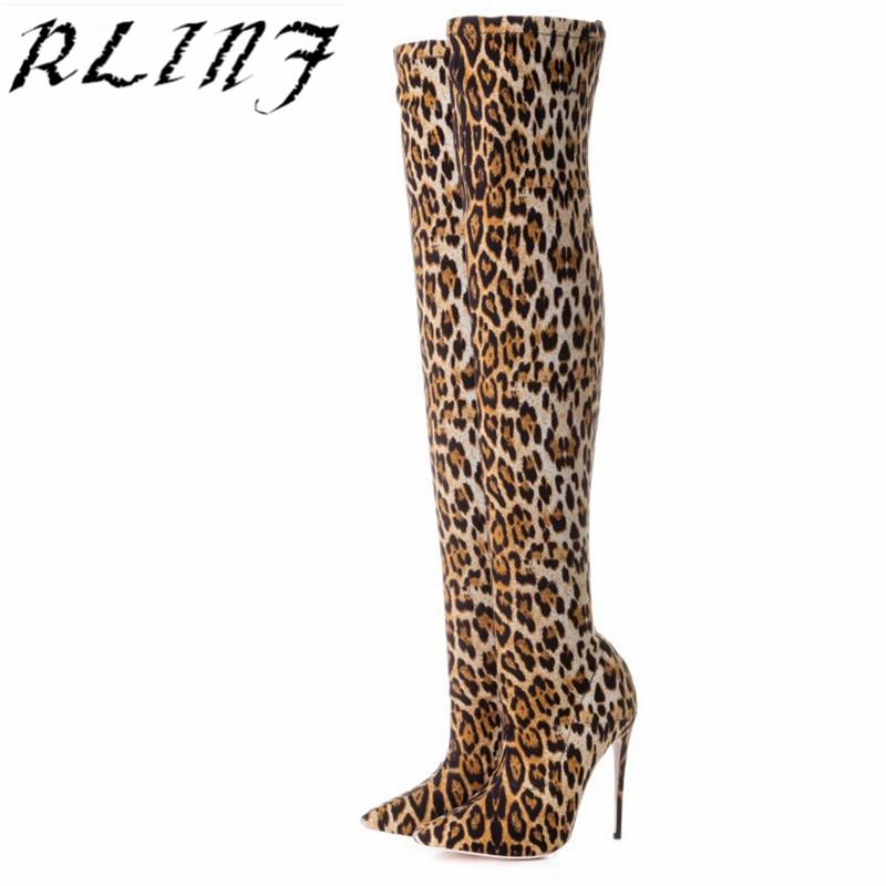 RLINF Size 33-48 Over The Knee Boots Thigh High Boots Pointed Stretch Leopard Pattern Over The Knee Pedicure Women's, Clear
RLINF Size 33-48 Over The Knee Boots Thigh High Boots Pointed Stretch Leopard Pattern Over The Knee Pedicure Women's, Clear