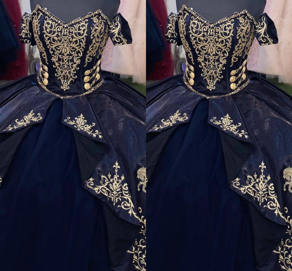 Gold Embroidered Horse Quinceanera Dresses 2023 Navy Blue Ball Gowns Off Shoulder Princess Layers Sweet 16 Dress Graduation Prom Gowns, Olive
Gold Embroidered Horse Quinceanera Dresses 2023 Navy Blue Ball Gowns Off Shoulder Princess Layers Sweet 16 Dress Graduation Prom Gowns, Olive