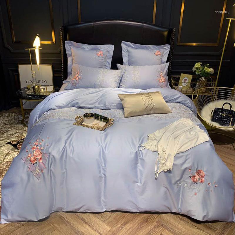 Svetanya Light Violet Flowers Satin Egyptian Cotton Bedding Set Embroidery Queen King Size Duvet Cover Fitted Sheet Pillow Shams1, 20205015
Svetanya Light Violet Flowers Satin Egyptian Cotton Bedding Set Embroidery Queen King Size Duvet Cover Fitted Sheet Pillow Shams1, 20205015