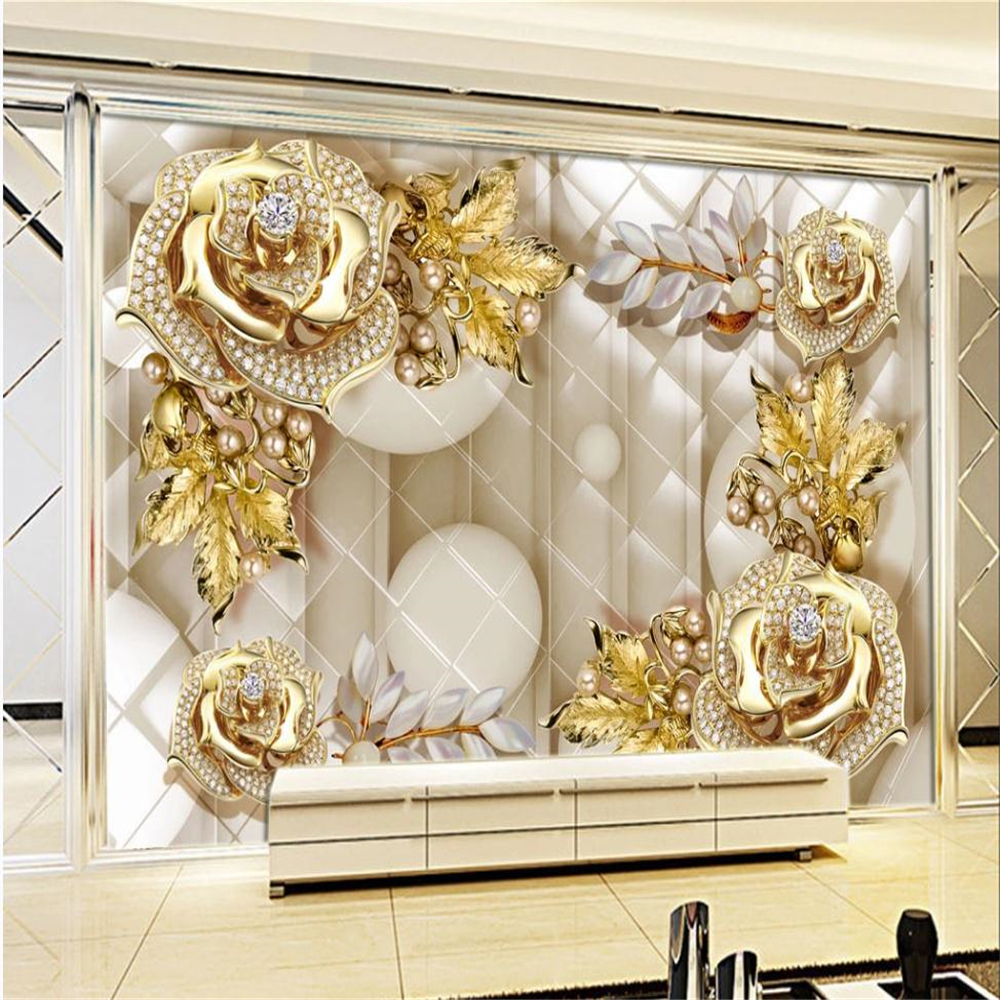 3d luxury golden jewelry flower soft bag jewelry TV background wall 3d murals wallpaper for living room, Beige
3d luxury golden jewelry flower soft bag jewelry TV background wall 3d murals wallpaper for living room, Beige