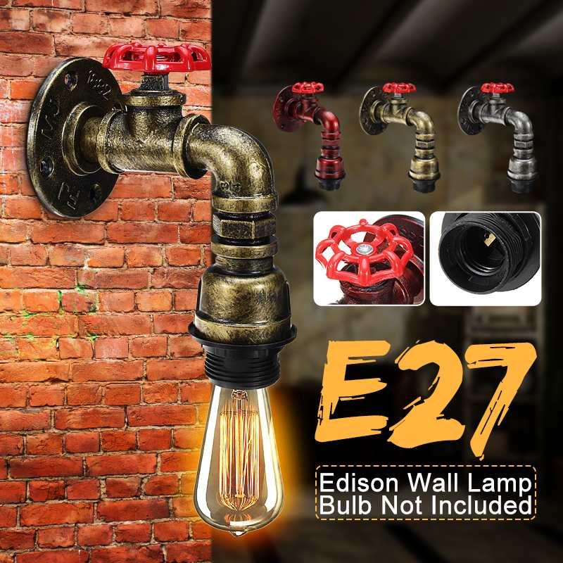 60W Retro Industrial Water-tap Design Wall Lamp Indoor Light Bedroom Livingroom Red/Silver/Cyan-blue Iron Lamp Base AC110-220V
60W Retro Industrial Water-tap Design Wall Lamp Indoor Light Bedroom Livingroom Red/Silver/Cyan-blue Iron Lamp Base AC110-220V