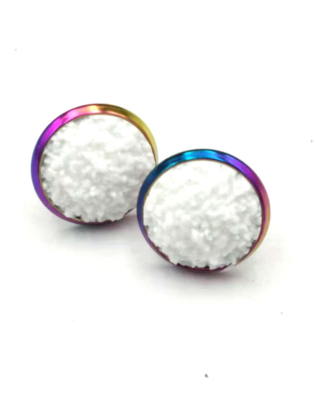 2021 shinny round Glitter druzy drusy Stud Earrings various color Cute Stud Earrings for Women, Golden;silver
2021 shinny round Glitter druzy drusy Stud Earrings various color Cute Stud Earrings for Women, Golden;silver