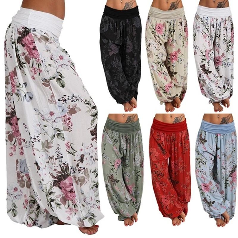Women Bohemian Floral Print Long Pants 2021 Mid Waist Vintage Harem Pants Elastic Waist Boho Beach Trousers Plus Size 5XL, Blue
Women Bohemian Floral Print Long Pants 2021 Mid Waist Vintage Harem Pants Elastic Waist Boho Beach Trousers Plus Size 5XL, Blue