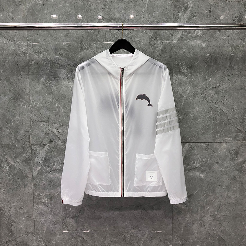 Sun-proof Beach Men's Jackets Summer Anti-UV All-Match Ice Silk Long Sleeve Hooded Women's Thin Windbreaker Dolphin Printed 4-Bar Stripe Fishing Camping Jacket, White
Sun-proof Beach Men's Jackets Summer Anti-UV All-Match Ice Silk Long Sleeve Hooded Women's Thin Windbreaker Dolphin Printed 4-Bar Stripe Fishing Camping Jacket, White
