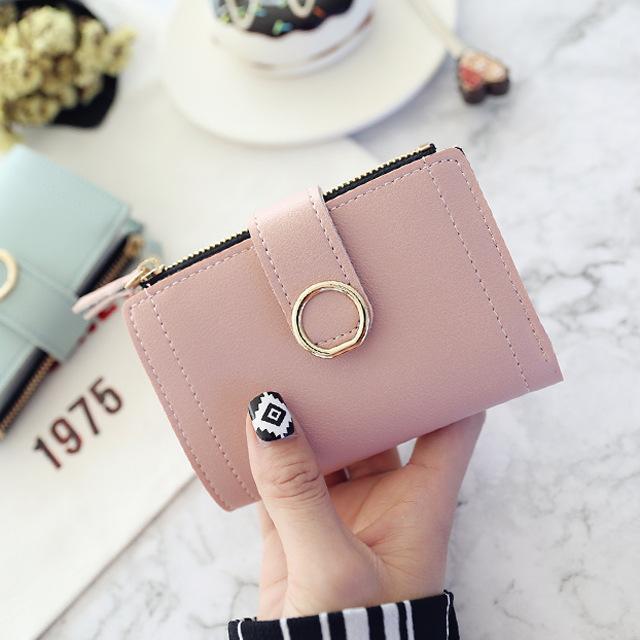 2019 new fashion student wallet ladies zipper buckle ring simple small wallet pu leather small cute1, Black
2019 new fashion student wallet ladies zipper buckle ring simple small wallet pu leather small cute1, Black