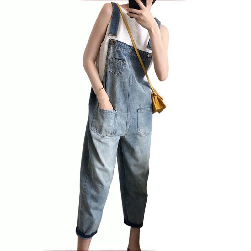 Maternity overall jeans girls Bib Pants Pregnant Trousers Belt Plus Size XXL Clothes-For-Fat-Women Pregnant-Overalls Jumpsuit LJ201114
