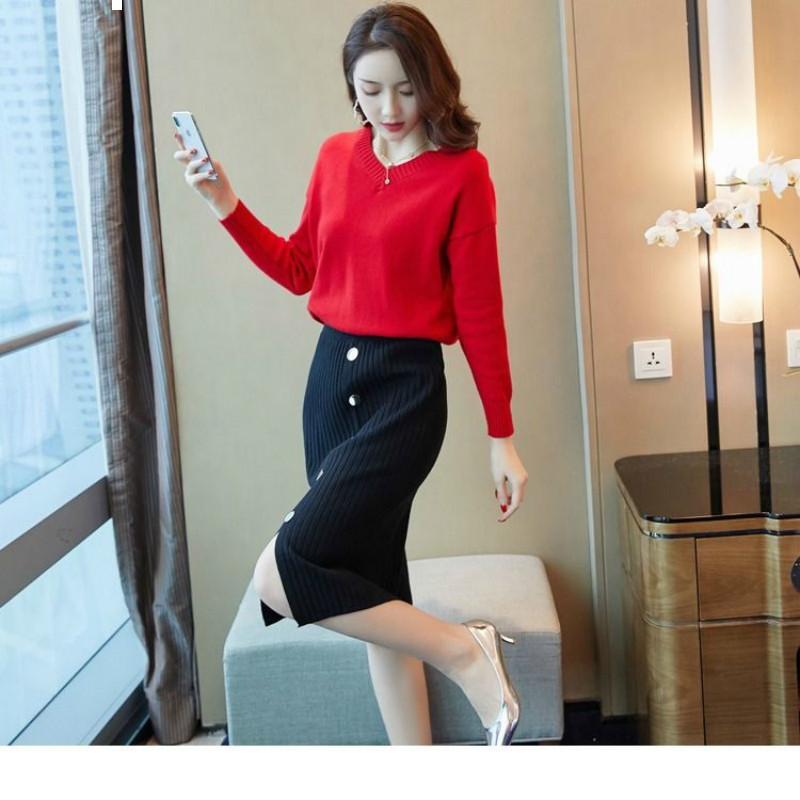 2021 New autumn winter knitted-out style 2 piece long sleeve set loose nightgown tops + thin female skirt suits y469 ZTVC, Xing suit
2021 New autumn winter knitted-out style 2 piece long sleeve set loose nightgown tops + thin female skirt suits y469 ZTVC, Xing suit