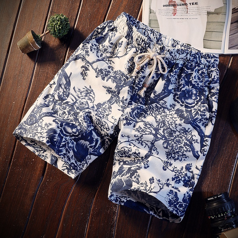 Discounted prices New pattern Summer Best Sellers Korean Edition Man Flower shorts Beach five points Men in casual shorts T200512