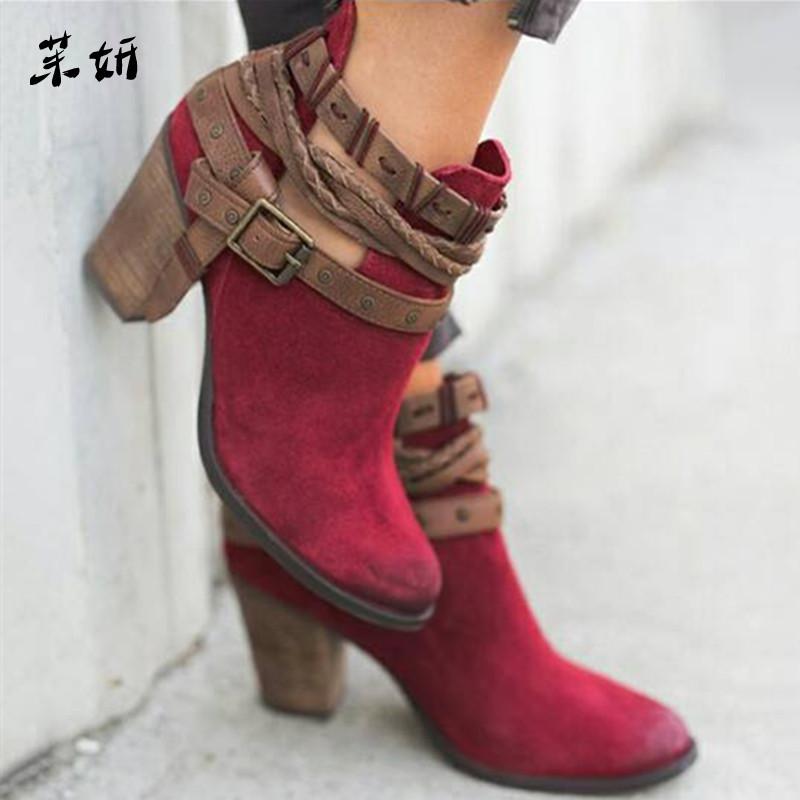 Sell Autumn Boots Women Low Heels Buckle Fashion Round Toe Rivet Western Ankle Short 2020, Black
Sell Autumn Boots Women Low Heels Buckle Fashion Round Toe Rivet Western Ankle Short 2020, Black