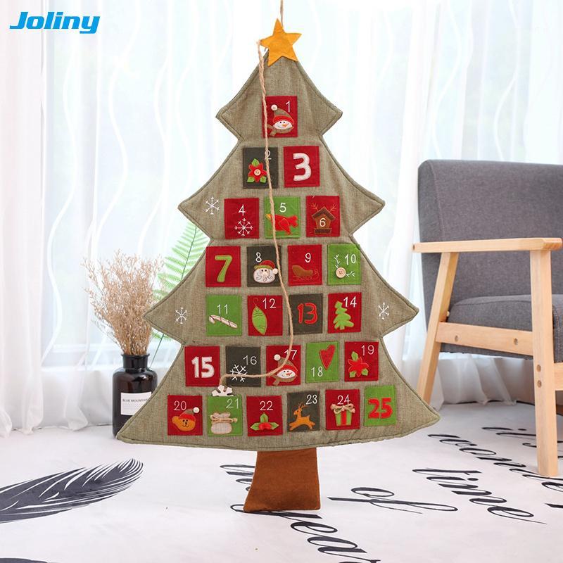 hanging christmas advent calendar christmas tree Countdown to decorations for home1