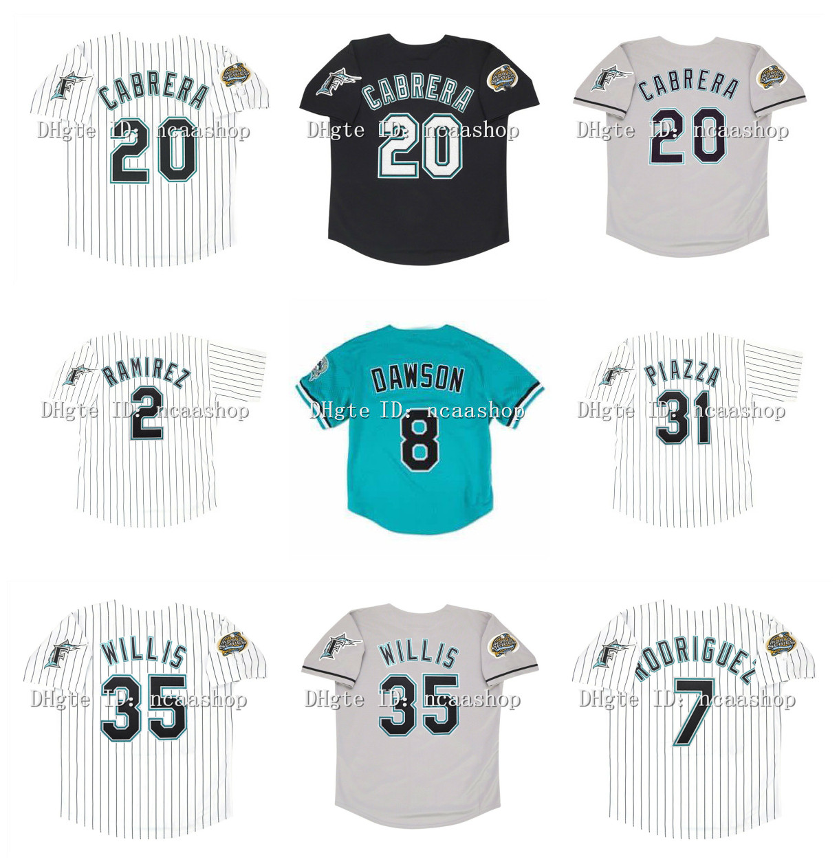 2003 Miguel Cabrera Marlins Jerseys College Baseball Dontrelle Willis Gary Sheffield Piazza 7 Ivan Rodriguez 2 Hanley Ramirez 8 Andre Dawson 19 Mike Lowell Beckett, Black
2003 Miguel Cabrera Marlins Jerseys College Baseball Dontrelle Willis Gary Sheffield Piazza 7 Ivan Rodriguez 2 Hanley Ramirez 8 Andre Dawson 19 Mike Lowell Beckett, Black