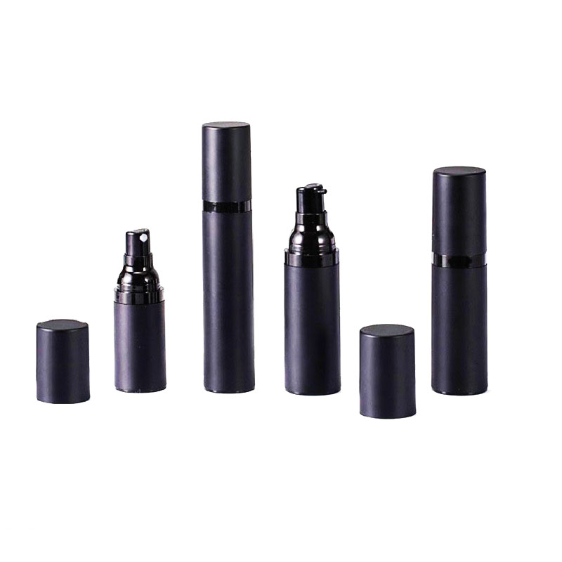 Empty Black Frosted Plastic AS Spray Pump Bottles Airless 15ml 30ml 50ml Dispenser for Cosmetic Liquid/Lotion