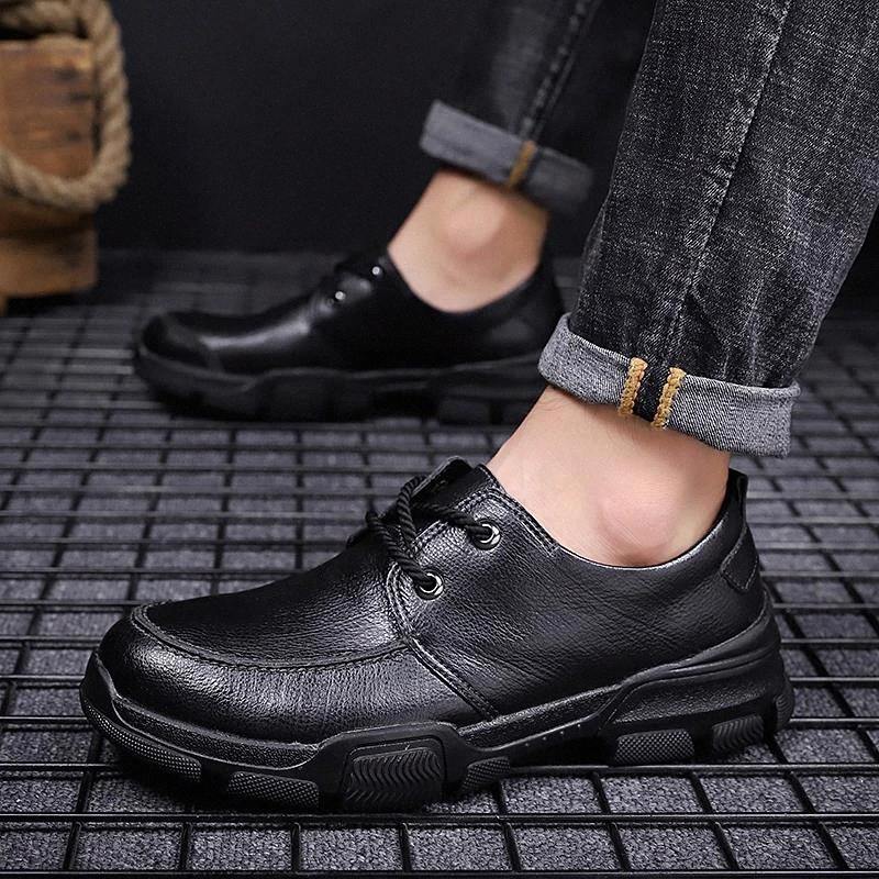 genuine leather men shoes cow leather men's flats spring autumn winter men flats casual man shoes Non-slip Comfortable Shoes Men #E15E, Black
genuine leather men shoes cow leather men's flats spring autumn winter men flats casual man shoes Non-slip Comfortable Shoes Men #E15E, Black