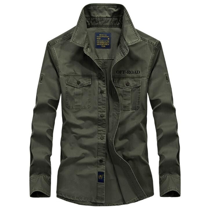 Men's Shirts Cotton Military Shirt Khaki Casual Slim Fit With Pocket Long Sleeve Vintage Jacket Streetwear Plus Size 4XL 201123, Dark blue
Men's Shirts Cotton Military Shirt Khaki Casual Slim Fit With Pocket Long Sleeve Vintage Jacket Streetwear Plus Size 4XL 201123, Dark blue