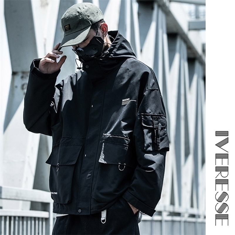 Techwear Hooded Tactical Military Hip Hop Jackets Coats For Men Casual Pockets Men' Overalls Bomber Jacket Streetwear Outerwear 201104, Black jackets
Techwear Hooded Tactical Military Hip Hop Jackets Coats For Men Casual Pockets Men' Overalls Bomber Jacket Streetwear Outerwear 201104, Black jackets