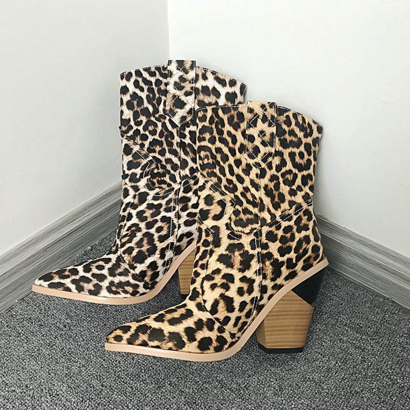 Leopard Print Cowboy Boots for Women Wedge Heel Ankle Boots Pointed Toe Chunky Heel Winter Ladies Brown White Short1, Brown leopard
Leopard Print Cowboy Boots for Women Wedge Heel Ankle Boots Pointed Toe Chunky Heel Winter Ladies Brown White Short1, Brown leopard