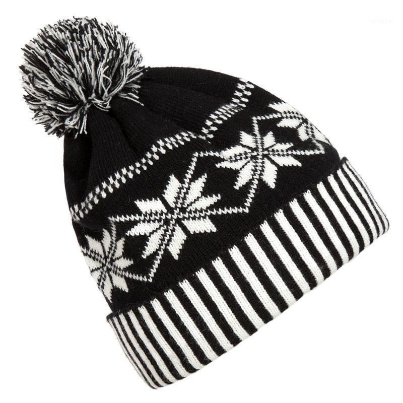 Winter Folded Stripes Snow Pattern Hat Women Elastic Pompom Cap Unisex Outdoor Clothing Accessories Casual Printed Ladies Beanie1, Black
Winter Folded Stripes Snow Pattern Hat Women Elastic Pompom Cap Unisex Outdoor Clothing Accessories Casual Printed Ladies Beanie1, Black