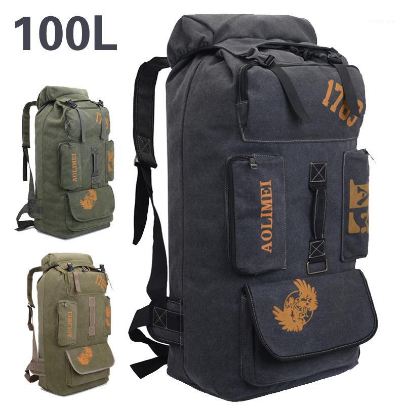 100L Hiking Camping Backpack Large Canvas Travel Luggage Backpack Outdoor Mountaineering Rucksack1, Black
100L Hiking Camping Backpack Large Canvas Travel Luggage Backpack Outdoor Mountaineering Rucksack1, Black