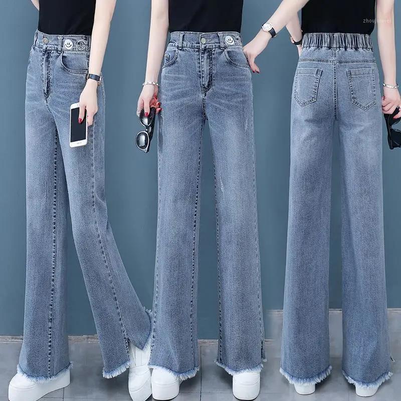 Wide Leg Jeans Ladies Spring/Summer 2021 High Waist Loose Straight Pants Go With All Thin Women, Blue 
Wide Leg Jeans Ladies Spring/Summer 2021 High Waist Loose Straight Pants Go With All Thin Women, Blue