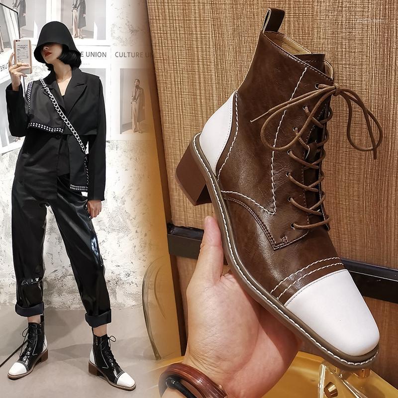 2020 Autumn New Boots Women's Lace-up Women's Boots British Style Side Pull Casual Short Ankle Women1, Black
2020 Autumn New Boots Women's Lace-up Women's Boots British Style Side Pull Casual Short Ankle Women1, Black