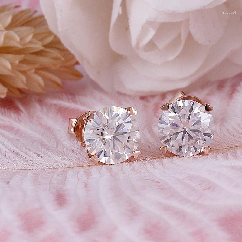 Stud Transgems 14K 585 Rose Gold 2CTW 6.5mm FGH Color Clear Heart And Arrows Moissanite Earrings Push Back For Women Gift1
Stud Transgems 14K 585 Rose Gold 2CTW 6.5mm FGH Color Clear Heart And Arrows Moissanite Earrings Push Back For Women Gift1
