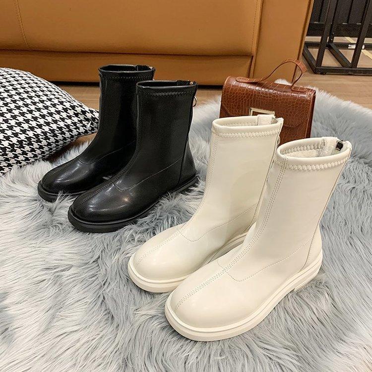 Rock Shoes Woman White Mid-Calf Boots Zipper Booties Ladies Round Toe Flat Heel Luxury Designer Low Heels booties Boots-women
Rock Shoes Woman White Mid-Calf Boots Zipper Booties Ladies Round Toe Flat Heel Luxury Designer Low Heels booties Boots-women