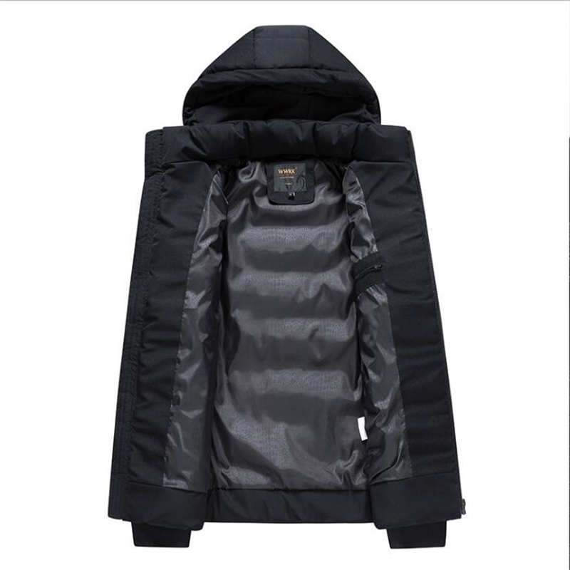 Winter Men's Jackets Fashion Men Cotton Thick Warm Parkas Man Casual Outdoor Windbreaker Thermal Hooded Coats Clothing 201028