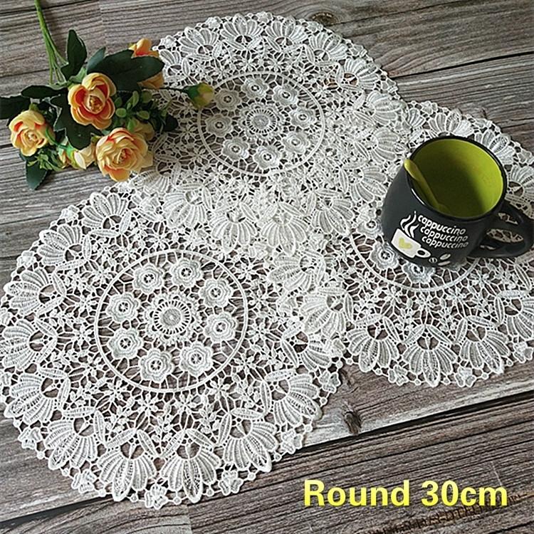 Round 30cm European Retro Hand Crochet Lace Placemat Balcony Coffee Table Mat Christmas Wedding Decoration Dust Cloth
Round 30cm European Retro Hand Crochet Lace Placemat Balcony Coffee Table Mat Christmas Wedding Decoration Dust Cloth