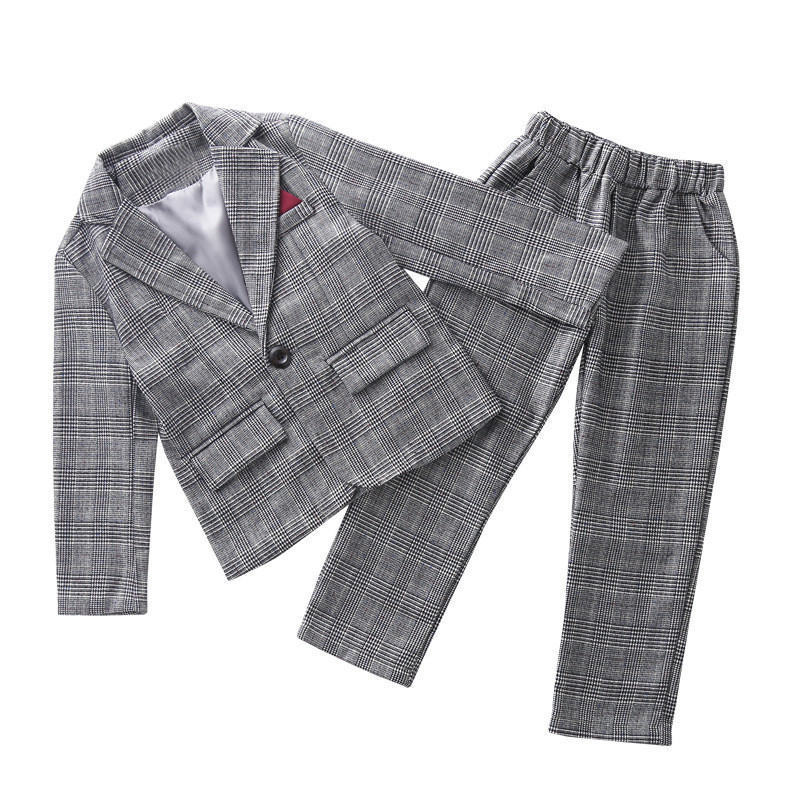 Teenage Girls Clothing Set Autumn Plaid Suit for Girls Jackets Pants School Tracksuit Boys Clothes Children Clothes 8 10 Years 201031