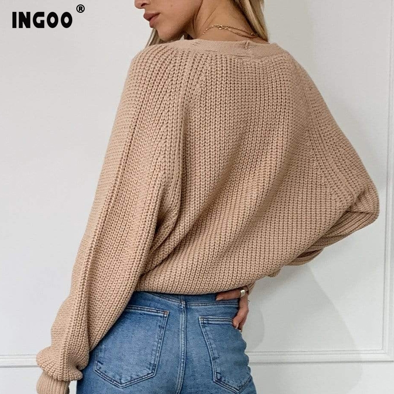 Winter Knit Cardigan Women Autumn New Casual Cardigans Long Sleeve Solid Cream Color Top Sexy V Neck Loose Short Sweater 201221