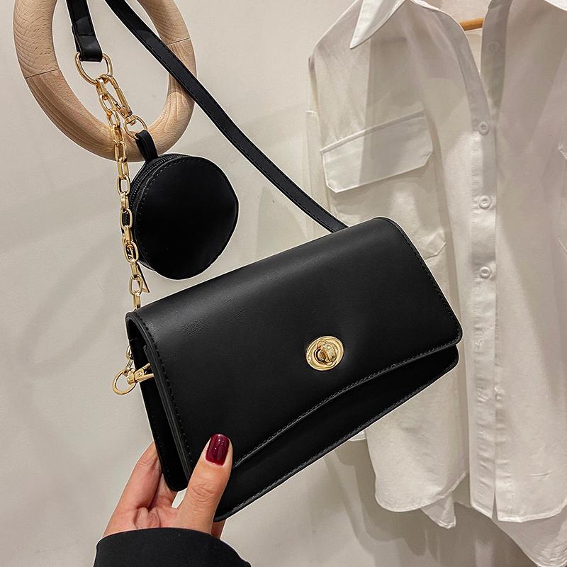 Fashion Solid PU Leather Crossbody Bags for Women 2021 New Women's Designer Handbags Female Shoulder Bag With Coin Purse 6924, Black
Fashion Solid PU Leather Crossbody Bags for Women 2021 New Women's Designer Handbags Female Shoulder Bag With Coin Purse 6924, Black