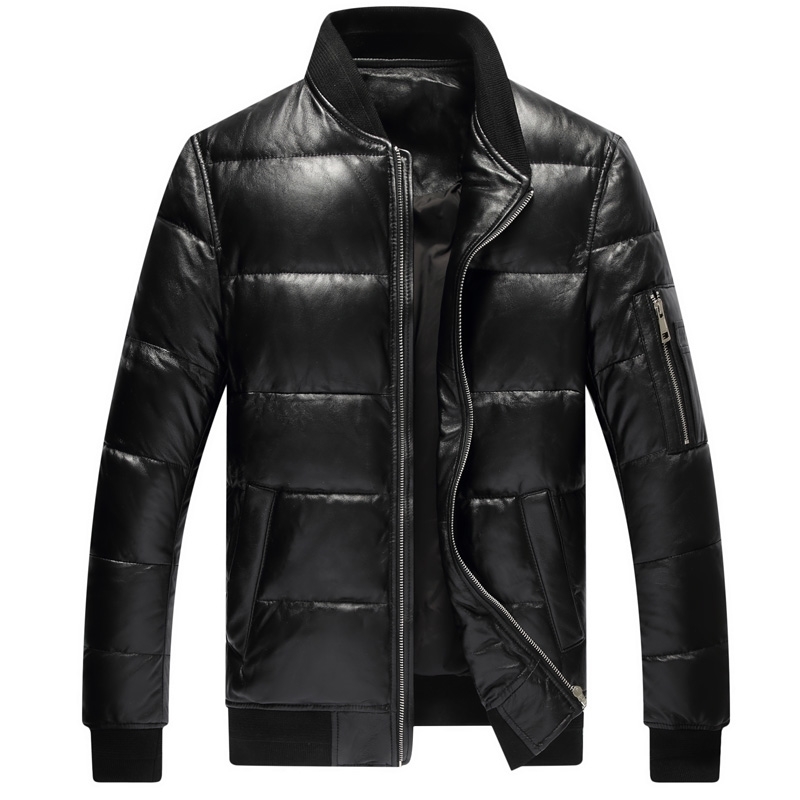 YRclassic casual style genuine leather jacket80 white duck down sheepskin coatwinter warm clothes 201114