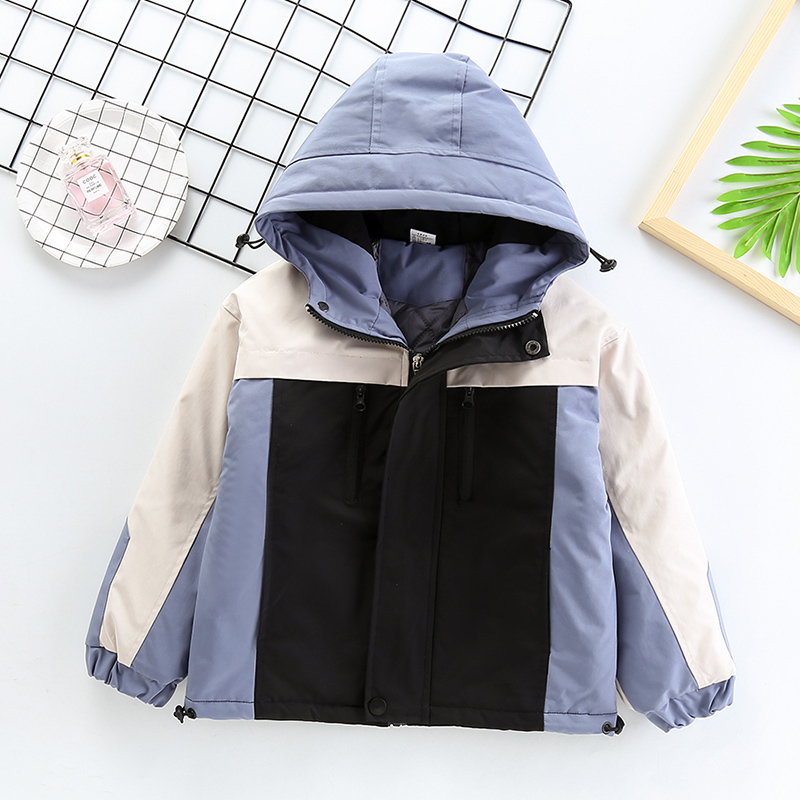 WT188 Boys' quilted jacket spring and autumn clothes big children's long-sleeved jacket medium-length plus cotton jacket LJ201125