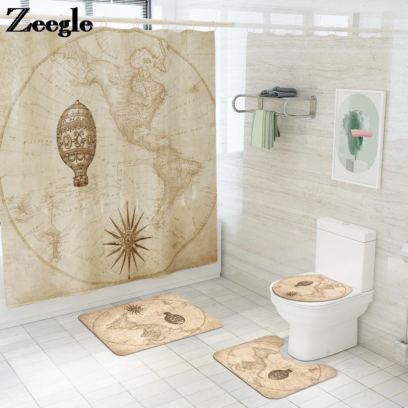 Printed Map Shower Curtain Bath Mat Absorbent Bathroom Rug Set Anti Slip Mat for Bathroom Microfiber Foot Toilet Carpet1
Printed Map Shower Curtain Bath Mat Absorbent Bathroom Rug Set Anti Slip Mat for Bathroom Microfiber Foot Toilet Carpet1