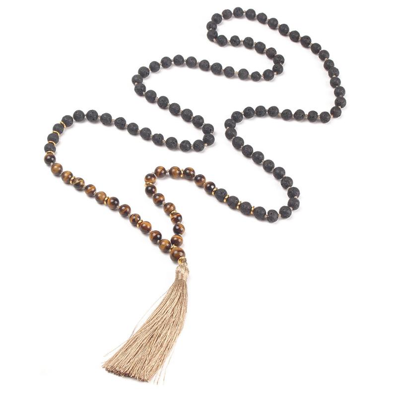 Long sweater Necklace 108 semi-precious stones knotted with Bohemian Fenghuo Eye Amazon Volcanic Stone
Long sweater Necklace 108 semi-precious stones knotted with Bohemian Fenghuo Eye Amazon Volcanic Stone