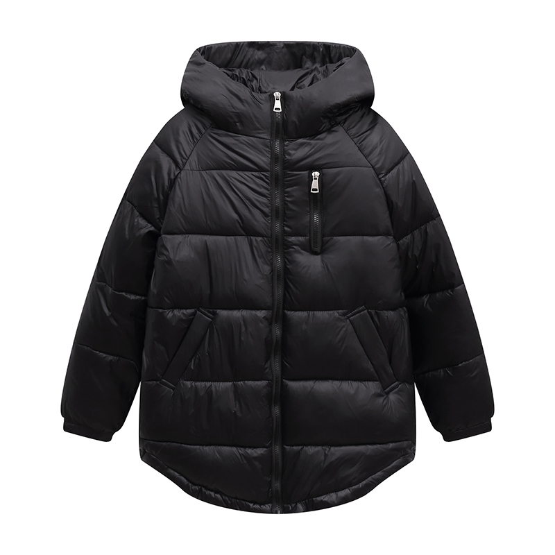 Women's Winter Jacket Oversized Thick Long Parkas Female Hooded Solid Cotton Padded Loose Plus Size Stand Collar Casual Coats 201217