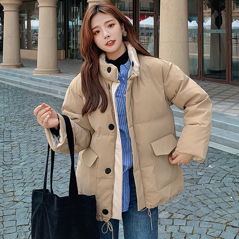 2021 New Elegant Women Solid Puffer Jacket Sleeves Full Length Collar Female Harvest Parkas Lady From Office Clothes Thick Winter 1G5C, Beige
2021 New Elegant Women Solid Puffer Jacket Sleeves Full Length Collar Female Harvest Parkas Lady From Office Clothes Thick Winter 1G5C, Beige