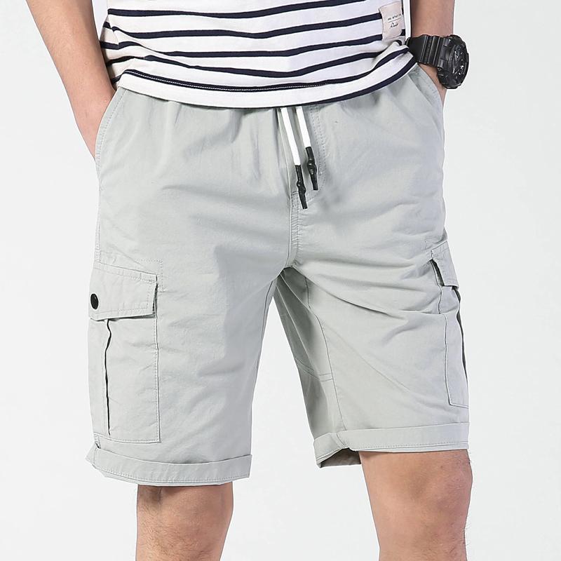 Men Short Spring Summer New Casual Shorts Solid Color Elastic Waist Cotton Shorts Male Big Pocket Knee Length, Blue
Men Short Spring Summer New Casual Shorts Solid Color Elastic Waist Cotton Shorts Male Big Pocket Knee Length, Blue