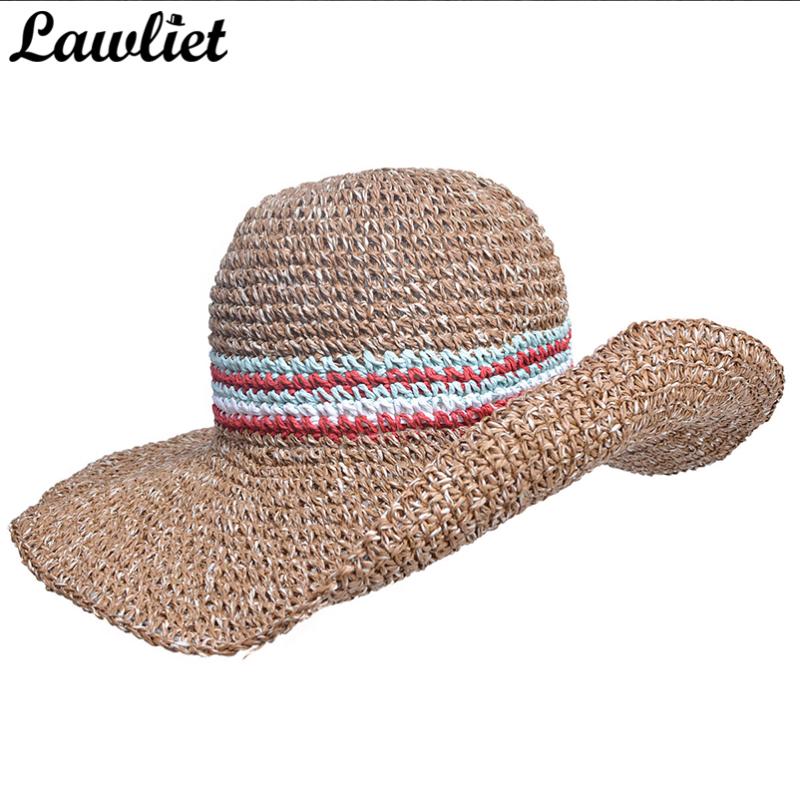 Wide Brim Hats Fashion Sun Female Summer Two Tone Women's Paper Crocheted Floppy Crusher Straw Hat Chapeau Paille A425, Khaki
Wide Brim Hats Fashion Sun Female Summer Two Tone Women's Paper Crocheted Floppy Crusher Straw Hat Chapeau Paille A425, Khaki
