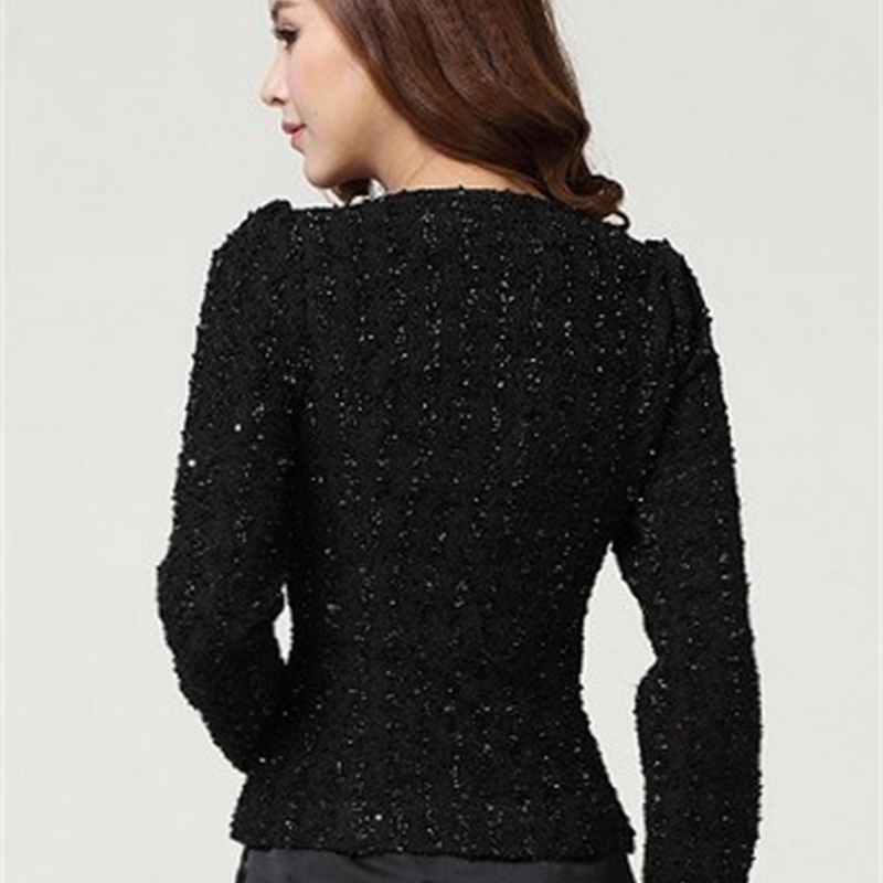 abrigos mujer invierno long sleeve cardigan plus size coat women women fashion elegant Beading Diamond women jacket 661B 100 201026