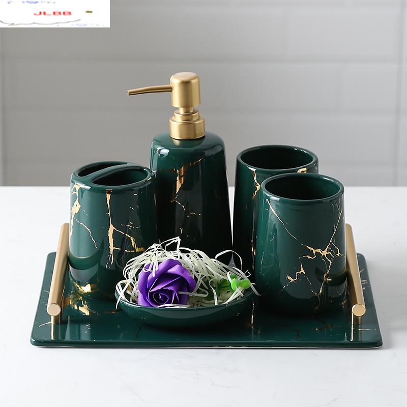Ceramics Five-piece Bathroom Set Wash Set Combination Supplies Home Mouth Cup Toothbrush Cup Multiple Colour Bathroom Accessorie
Ceramics Five-piece Bathroom Set Wash Set Combination Supplies Home Mouth Cup Toothbrush Cup Multiple Colour Bathroom Accessorie