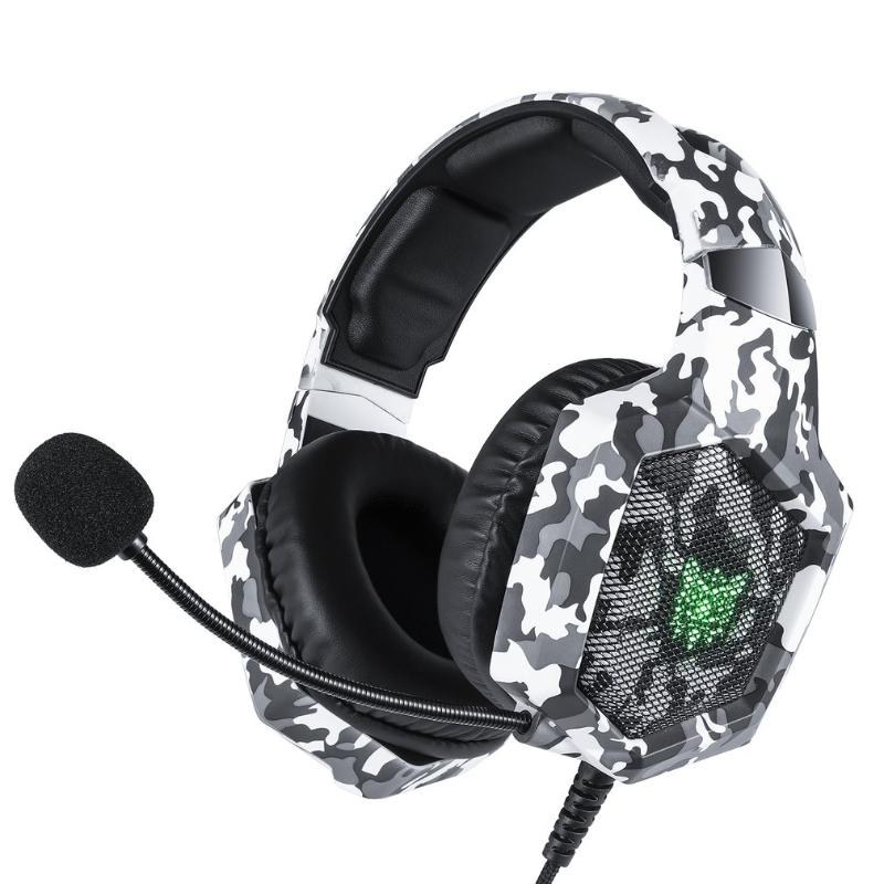ONIKUMA Computer Stereo Gaming Headset Camouflage Headset Gaming Cool LED Light with Microphone, White
ONIKUMA Computer Stereo Gaming Headset Camouflage Headset Gaming Cool LED Light with Microphone, White