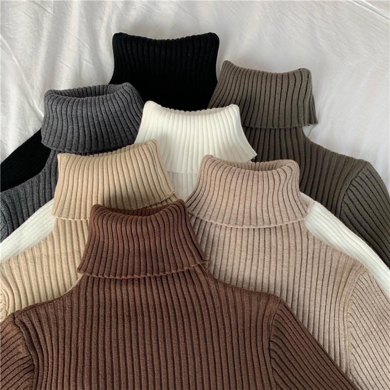 2021 Winter Knitted Turtleneck Sweater Basic Rib Fall Casual Slim Pullover Womens Elasticity Jumper Pull Femme With Thumb Hole, Black
2021 Winter Knitted Turtleneck Sweater Basic Rib Fall Casual Slim Pullover Womens Elasticity Jumper Pull Femme With Thumb Hole, Black