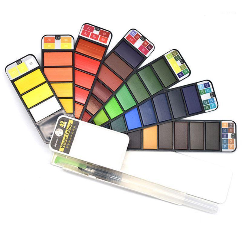 42 Colors Pigment Paints Set Solid Watercolor With Waterbrush For Drawing Painting Watercolors collapsible suit1
42 Colors Pigment Paints Set Solid Watercolor With Waterbrush For Drawing Painting Watercolors collapsible suit1