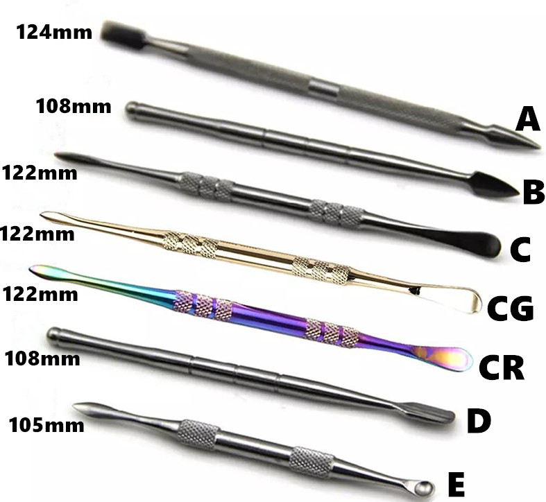 Rainbow Silver Gold SS Wax Dab Tool Smoking 7 types Stainless Steel Dabber Tools For Waxes Dry Herb Vaporizer Tobacco Banger Nails
