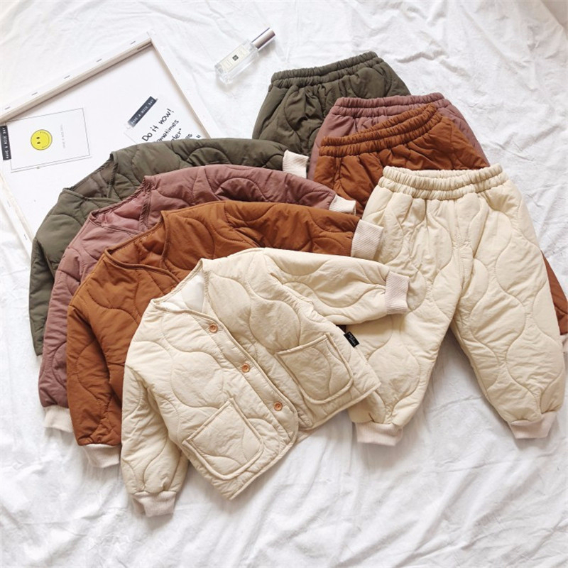 Fashion Children's Clothes Set for Baby Girls Boys Kids Warm Autumn Winter Home ClothingX1019