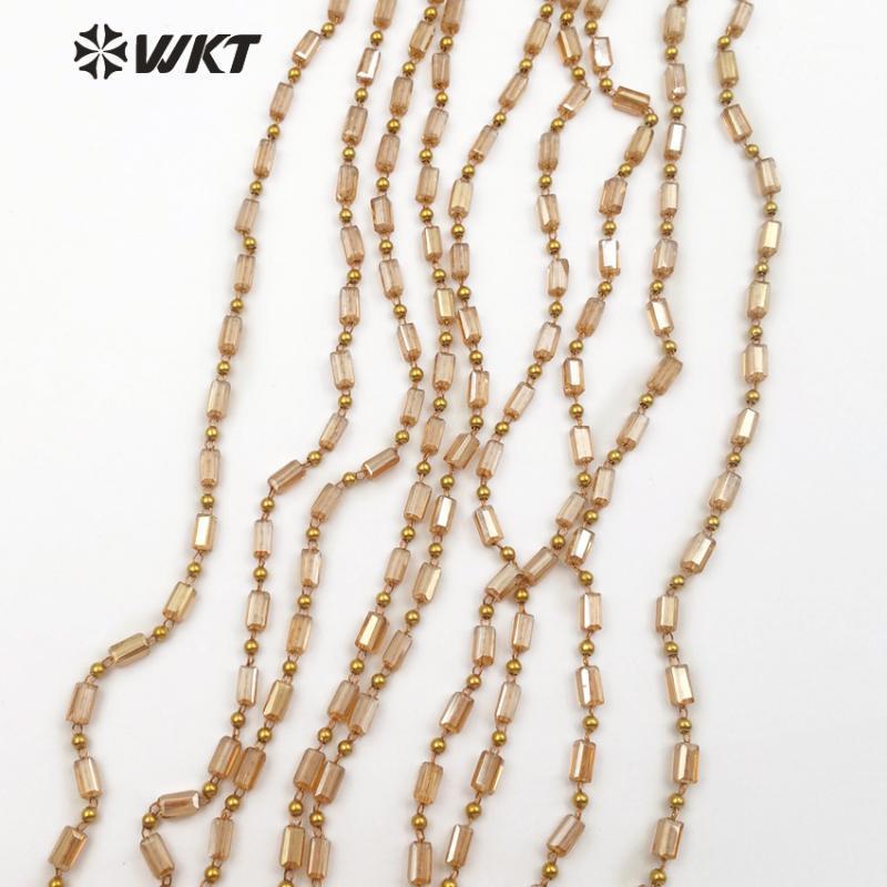 WT-RBC076 WKT Light Yellow Gold Color Crytsal & Brass Beads Chain Rosary Chain For DIY Women Necklace Bracelet Jewelry Making1
WT-RBC076 WKT Light Yellow Gold Color Crytsal & Brass Beads Chain Rosary Chain For DIY Women Necklace Bracelet Jewelry Making1