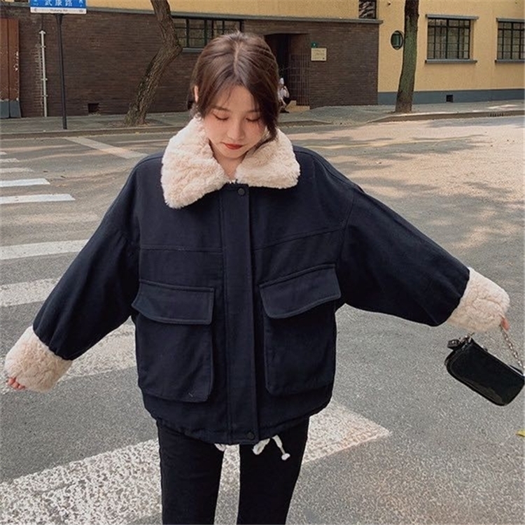 Colorfaith New Autumn Winter Women Jackets Quilted Puffer Parkas High-Quality Warm Wild Oversize Pink Lady Short Coat CO970 201201