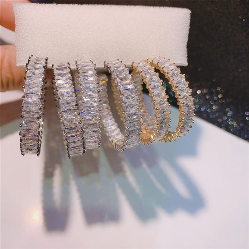 Luxury 925 Sterling silver Hoop earring Princess cut zircon Party Wedding Earrings for women Bridal Statement jewelry Gift
Luxury 925 Sterling silver Hoop earring Princess cut zircon Party Wedding Earrings for women Bridal Statement jewelry Gift